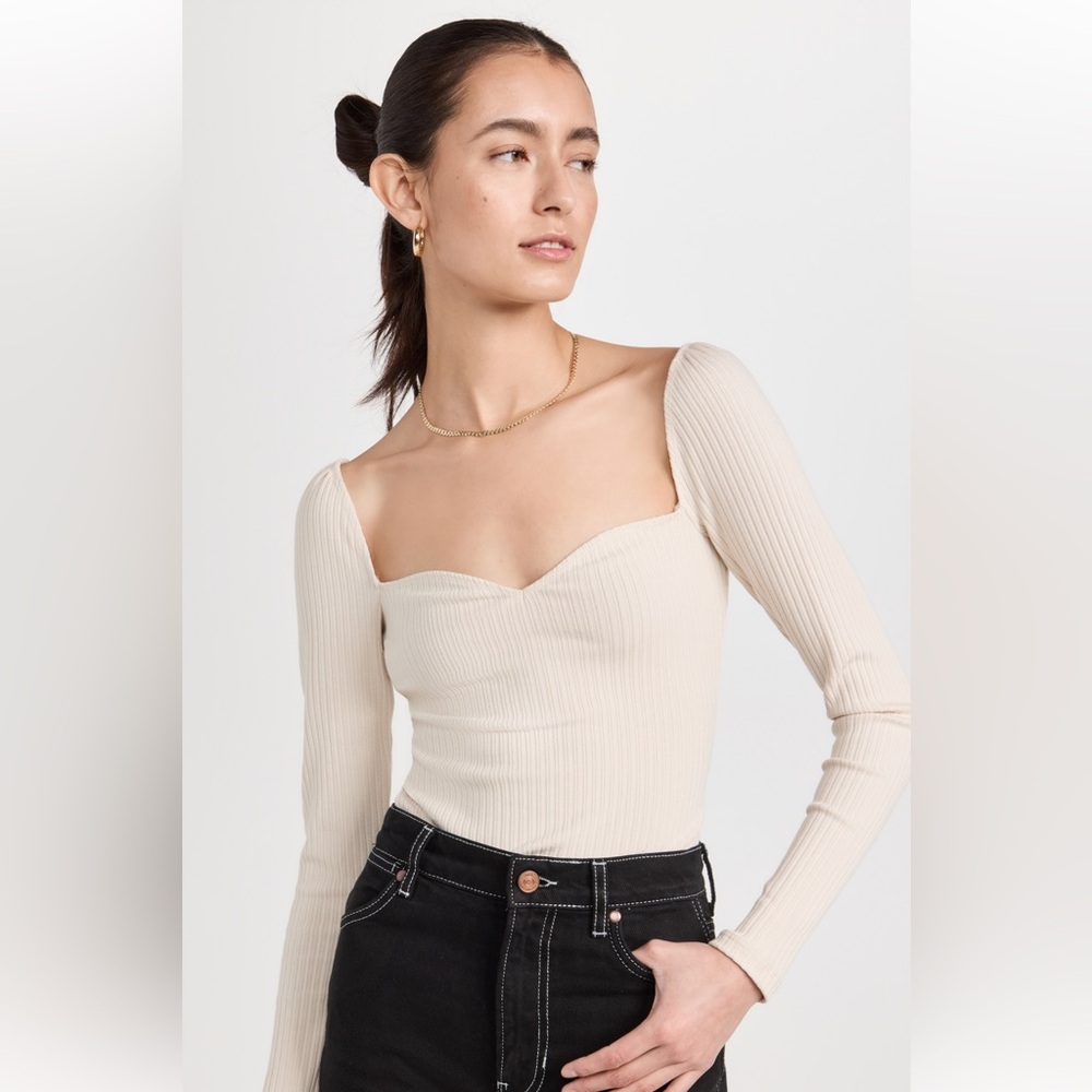 Reformation October top in bone